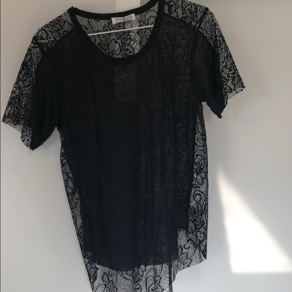 ZARA lace back T-shirt